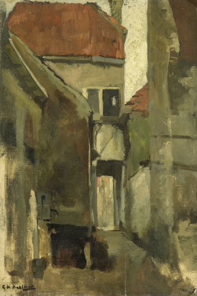 Neighborhood Street i Rijswijk nær Haag af George Hendrik Breitner