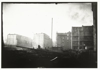 Nybyggeri langs Jacob van Lennep-kanalen i Amsterdam af George Hendrik Breitner