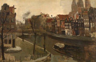 Prinsengracht i Amsterdam af George Hendrik Breitner