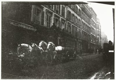 Gadeudsigt med heste og vogn i Paris af George Hendrik Breitner