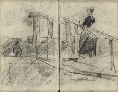 Kvinde, muligvis på en bro af George Hendrik Breitner