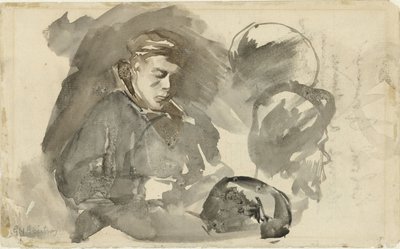 siddende dreng af George Hendrik Breitner