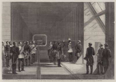 Prinsen af Wales lukker den sidste nitte af Victoria Tubular Bridge over St Lawrence af George Henry Andrews