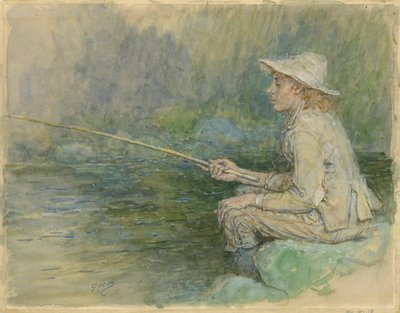 Dreng fiskeri af George Henry Boughton