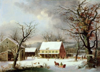 Seven Miles to Farmington, ca. 1853 af George Henry Durrie