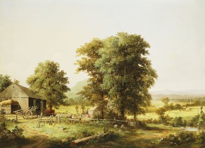 Sommergårdsscene, 1862 af George Henry Durrie
