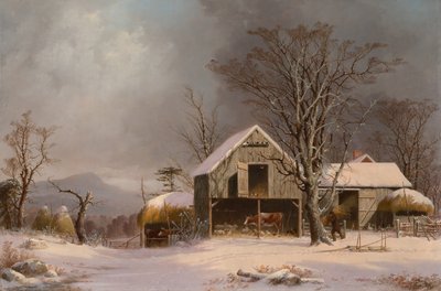 Vinterbillede fra New England af George Henry Durrie