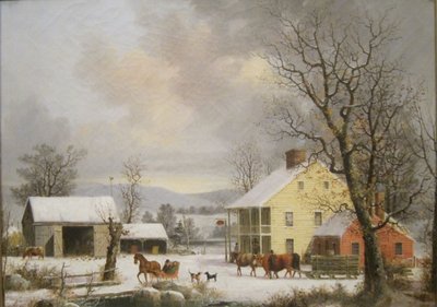 Vinter på landet (1857) af George Henry Durrie