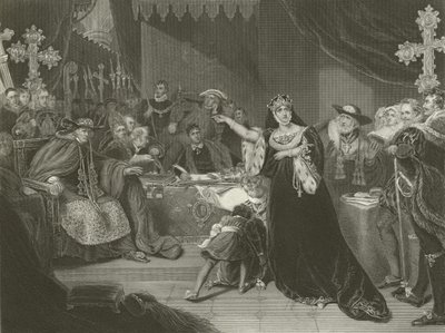 Retssagen mod Katarina af Aragon, 1529 af George Henry Harlow