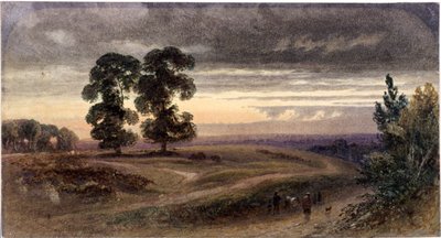 Generelt billede af Hampstead, London, 1849 af George Henry Hine