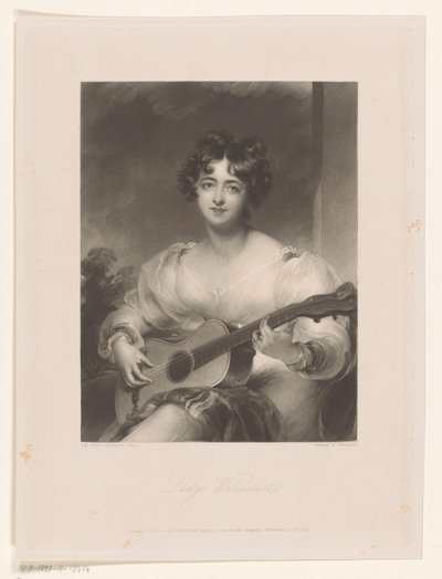 Portret af Elizabeth Black Lady Wallscourt (titel på objektet) af George Henry Phillips