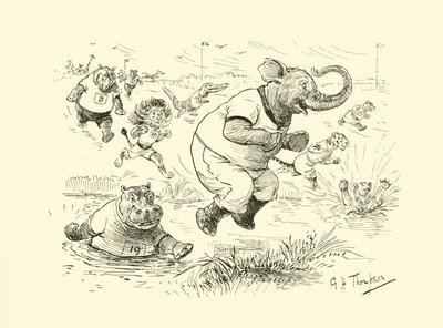 Dyr ved de olympiske lege (litografi) af George Henry Thompson