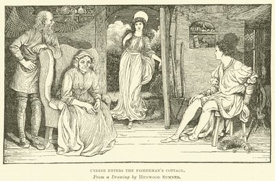 Undine træder ind i Fishermans Cottage af George Heywood Maunoir Sumner