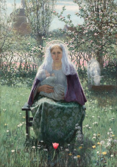 Den salige Moder, 1892. af George Hitchcock
