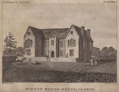Pyrton Manor House, Oxfordshire (gravering) af George Hollis
