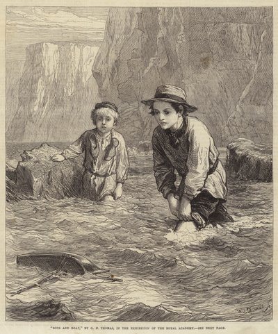 Drenge og båd af George Housman Thomas