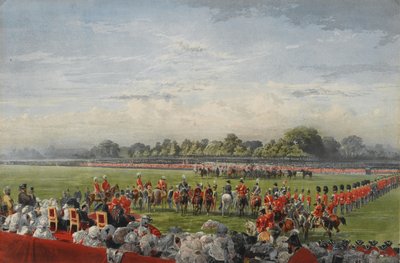 Den første distribution af VC af Queen Victoria, Hyde Park, 26. juni 1857, udgivet af Henry Graves and Co., 25. juni 1858 af George Housman Thomas
