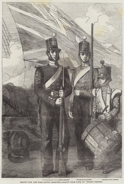 Tropper til krigen, Royal Marines af George Housman Thomas