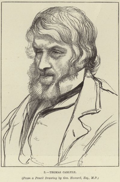 Portræt af Thomas Carlyle af George Howard