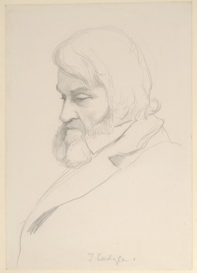 Portræt af Thomas Carlyle, ca. 1875 af George Howard