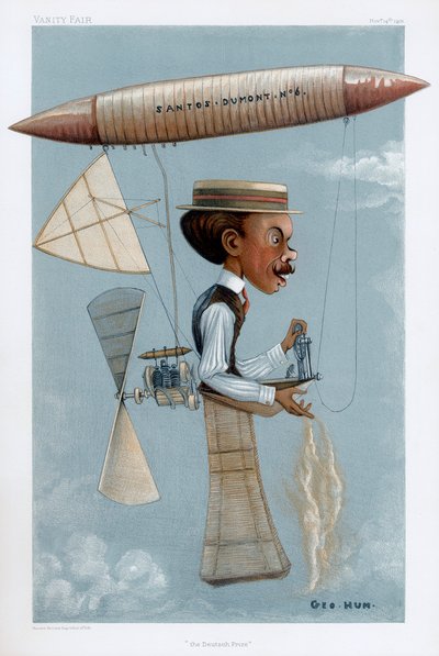 Alberto Santos-Dumont, brasiliansk luftfartspioner, 1901 af George Hum