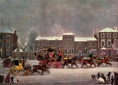 Approach to Christmas, 1800-tallet 1927. af George Hunt