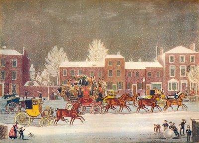 Nærmer sig julen, c1800-tallet af George Hunt