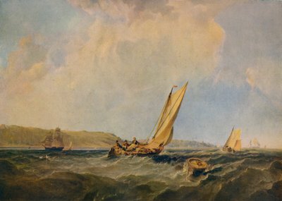 Blowing Hard-Off Cowes, 1834 af George Hyde Chambers