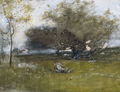 Gamle æbletræer  af George Inness