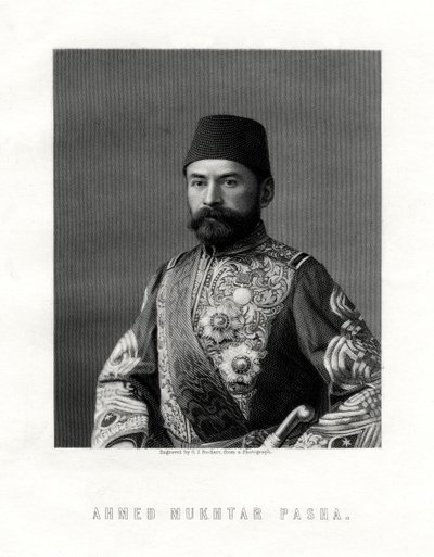Ahmed Mukhtar Pasha, fransk og osmannisk hærofficer, 1800-tallet. af George J. Stodart