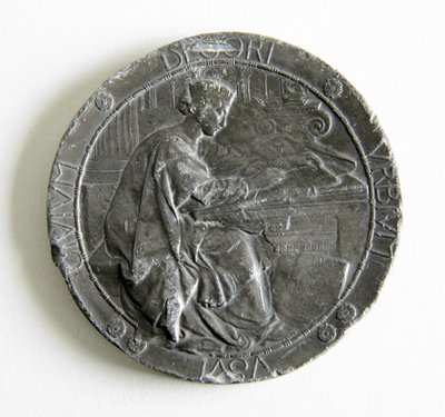 Royal Institute of British Architects medalje tildelt for essayet og opmålt tegning, 1907 af George James Frampton