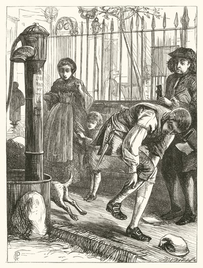 Illustration til Elegy, On the Death Of A Mad Dog (gravering) af George John Pinwell