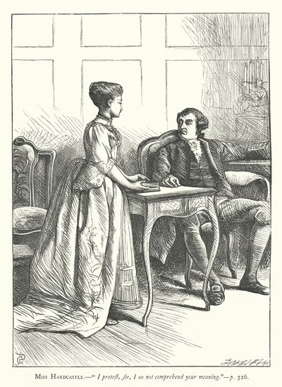 Illustration til She Stoops To Conquer (gravering) af George John Pinwell
