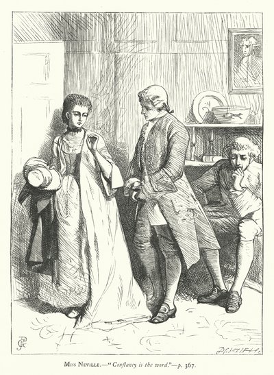 Illustration til She Stoops To Conquer (gravering) af George John Pinwell