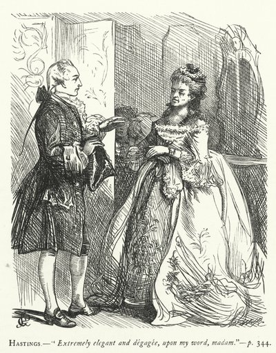 Illustration til She Stoops To Conquer (gravering) af George John Pinwell