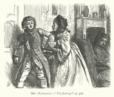 Illustration til She Stoops To Conquer (gravering) af George John Pinwell