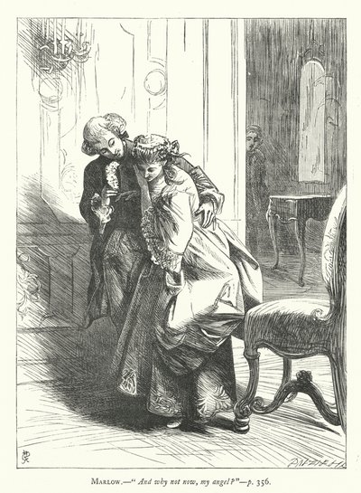 Illustration til She Stoops To Conquer (gravering) af George John Pinwell