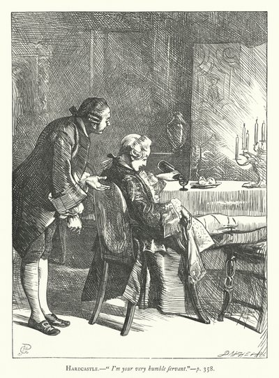 Illustration til She Stoops To Conquer (gravering) af George John Pinwell