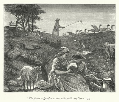 Illustration til Den øde landsby (gravering) af George John Pinwell