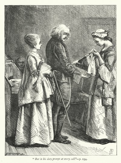 Illustration til Den øde landsby (gravering) af George John Pinwell