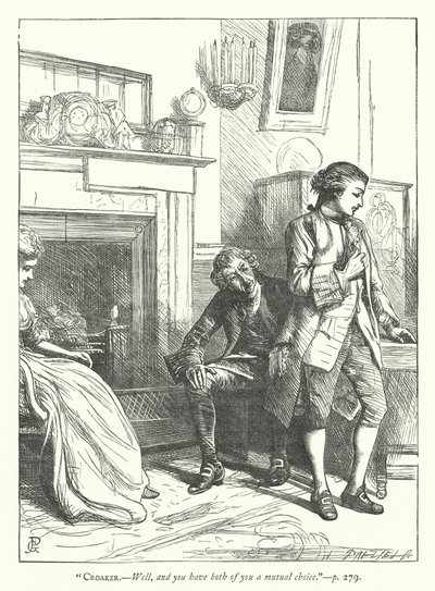 Illustration til Den godmodige mand (gravering) af George John Pinwell