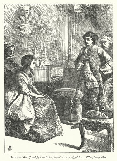 Illustration til Den godmodige mand (gravering) af George John Pinwell