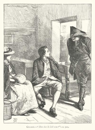 Illustration til Den godmodige mand (gravering) af George John Pinwell