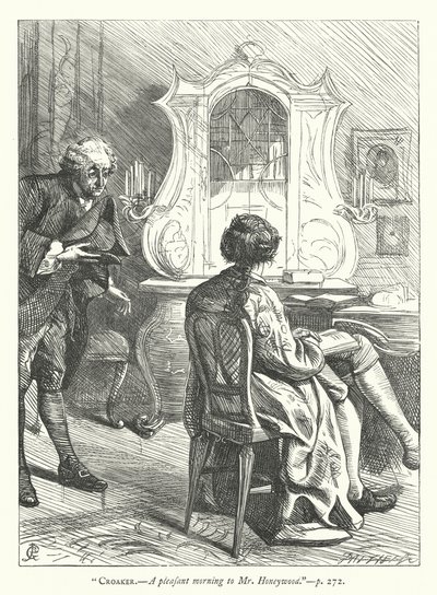 Illustration til Den godmodige mand (gravering) af George John Pinwell