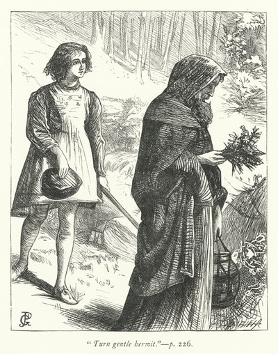 Illustration til Eremitten (gravering) af George John Pinwell
