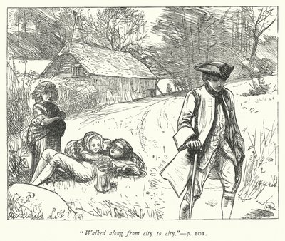 Illustration til The Vicar of Wakefield (gravering) af George John Pinwell