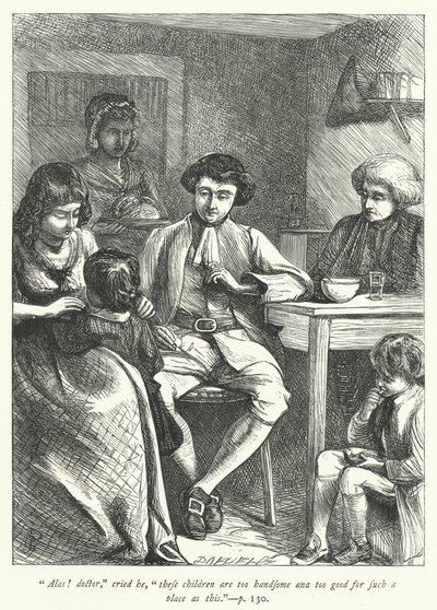 Illustration til The Vicar of Wakefield (gravering) af George John Pinwell