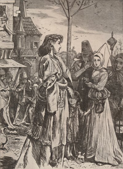 Illustration fra digtet A Becketts Troth., c1860-1875, 1923 af George John Pinwell
