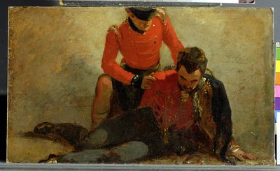 En Highlander, Black Watch, der deltager i en general af husarer, muligvis Lord Uxbridge: en undersøgelse til 