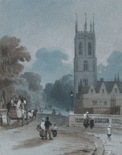 Magdalen Tower og broen, Oxford af George Jones